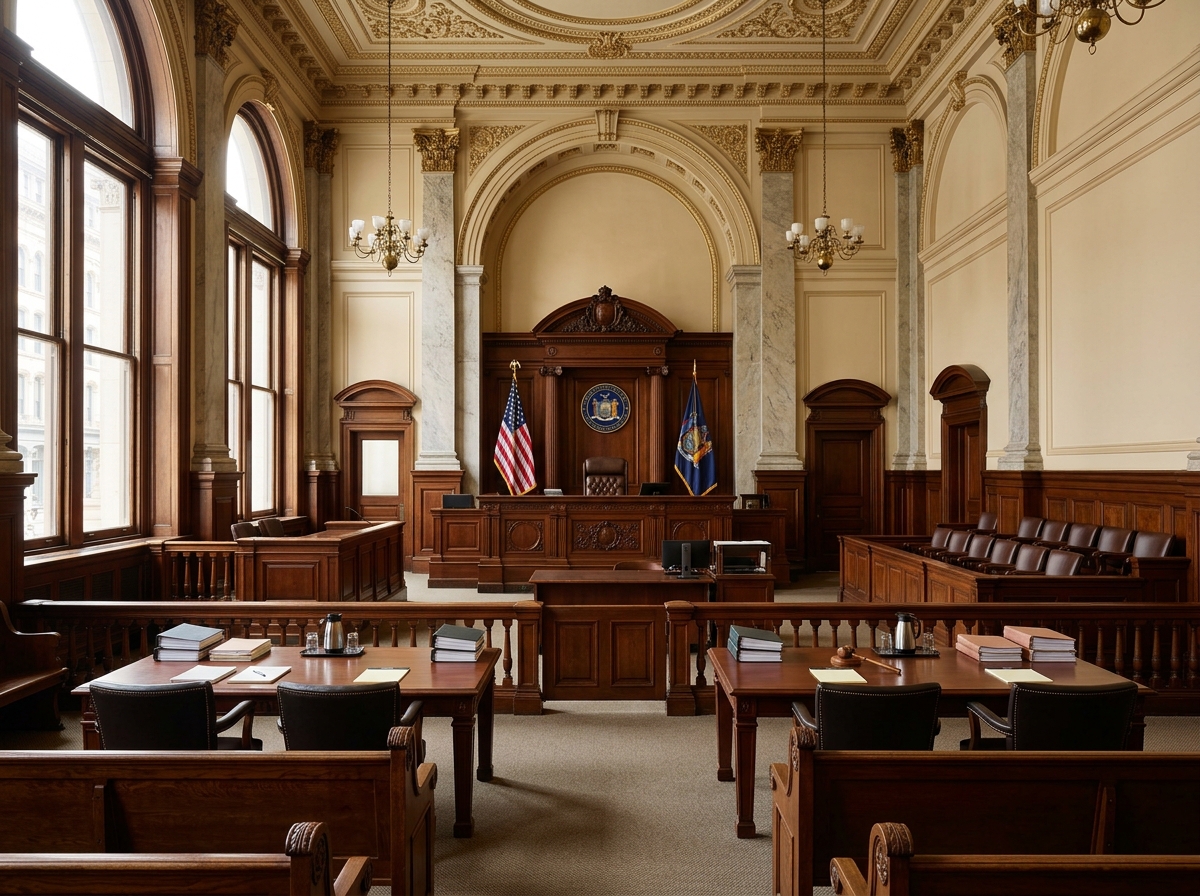 New York State Supreme Court Trial Courtroom